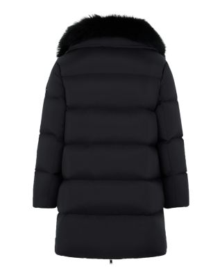 Belle Dune Shearling Trim Down Coat