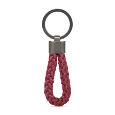 Braided Leather Rope Key Ring
