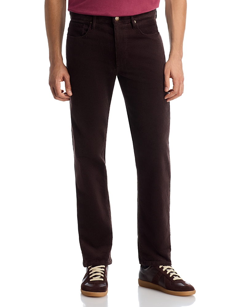 Marine Layer 5 Pocket Flex Cords Slim Straight Fit Pants In Brown