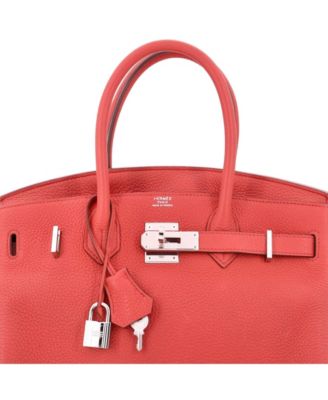 Birkin 30 Handbag Pink Clemence with Palladium Hardware