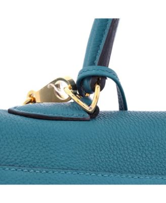 Kelly 35 Handbag Blue Togo with Gold Hardware