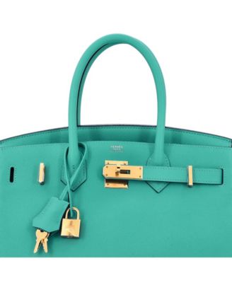 Birkin 30 Handbag Green Epsom with Gold Hardware