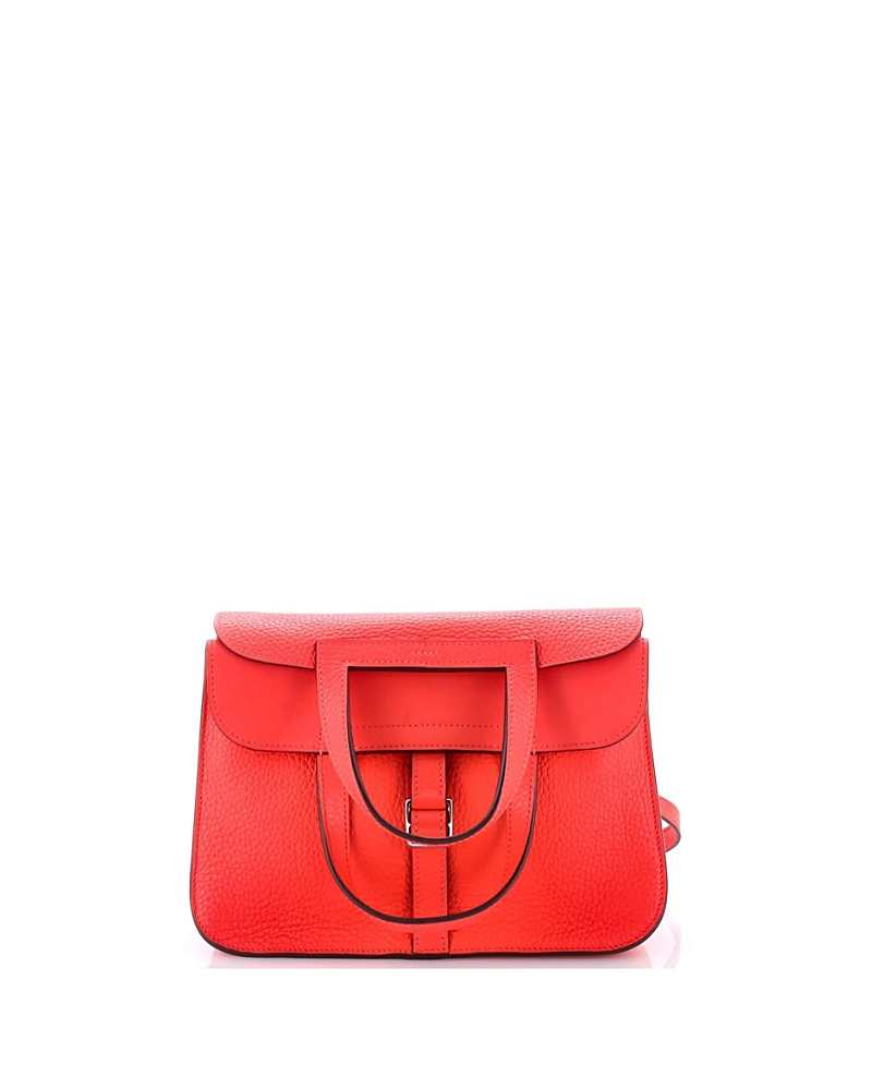 Pre-owned Pre-owned Hermes Hermes 25 Halzan Bag Clemence In Pink