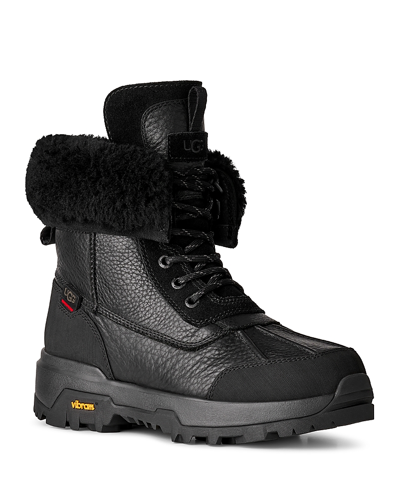 Ugg Round-toe Lace-up Boots In Black