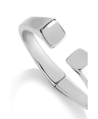 Rigid Sterling Plated Smooth Finish and Square Shape Bracelet