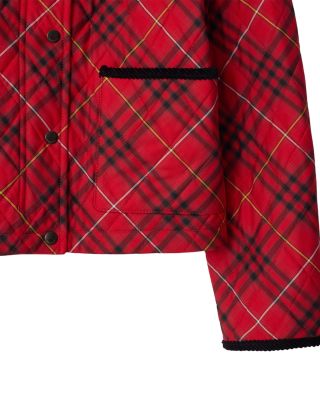 Oldham Cropped Check Quilted Jacket