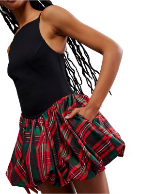 Tinsel Kiss Plaid Mini Dress