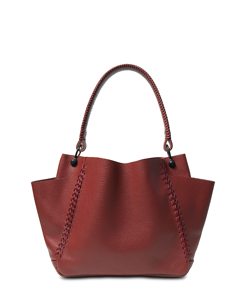 Callista Mini Shoulder Bag Grained Leather In Red