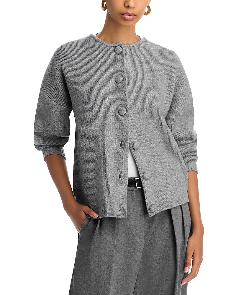 French Connection Safiya Knit Drop Shoulder Cardigan In Gray