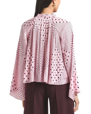 Claira Printed Satin Top