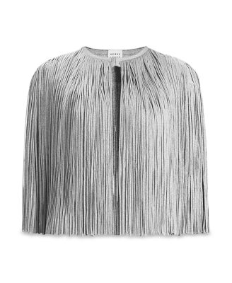 Metallic Fringe Cape