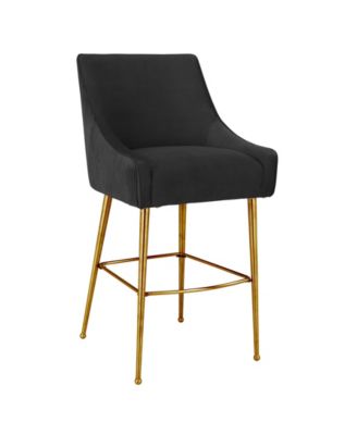 Beatrix Pleated Velvet Counter Stool