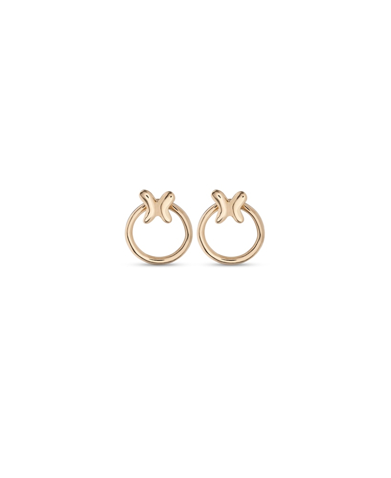 Unode50 Butterfly Swing Hoops In Gold