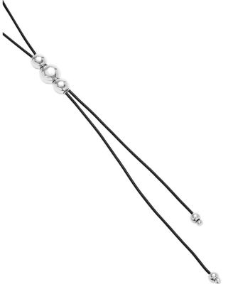  Triple-Bead Leather Necklace