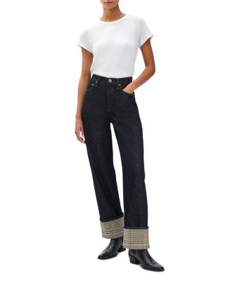 Shea High Rise Ankle Cuffed Jeans in Twilight Rinse Combo