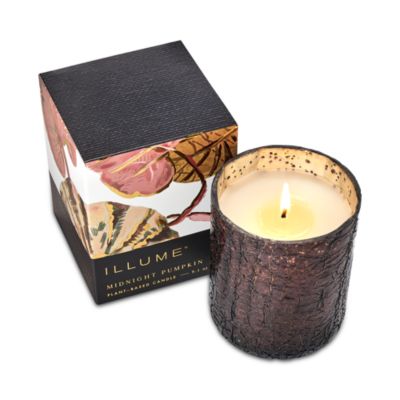 Midnight Pumpkin Small Crackle Glass Candle, 8.3 oz.
