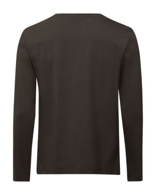 Cotton Solid Long Sleeve Pajama Tee 