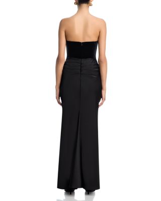 Strapless Velvet Bodice Gown - Exclusive