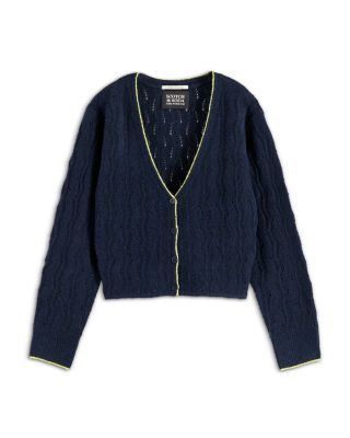 Girls' Lightweight Ajour Knitted Cardigan - Little Kid, Big Kid
