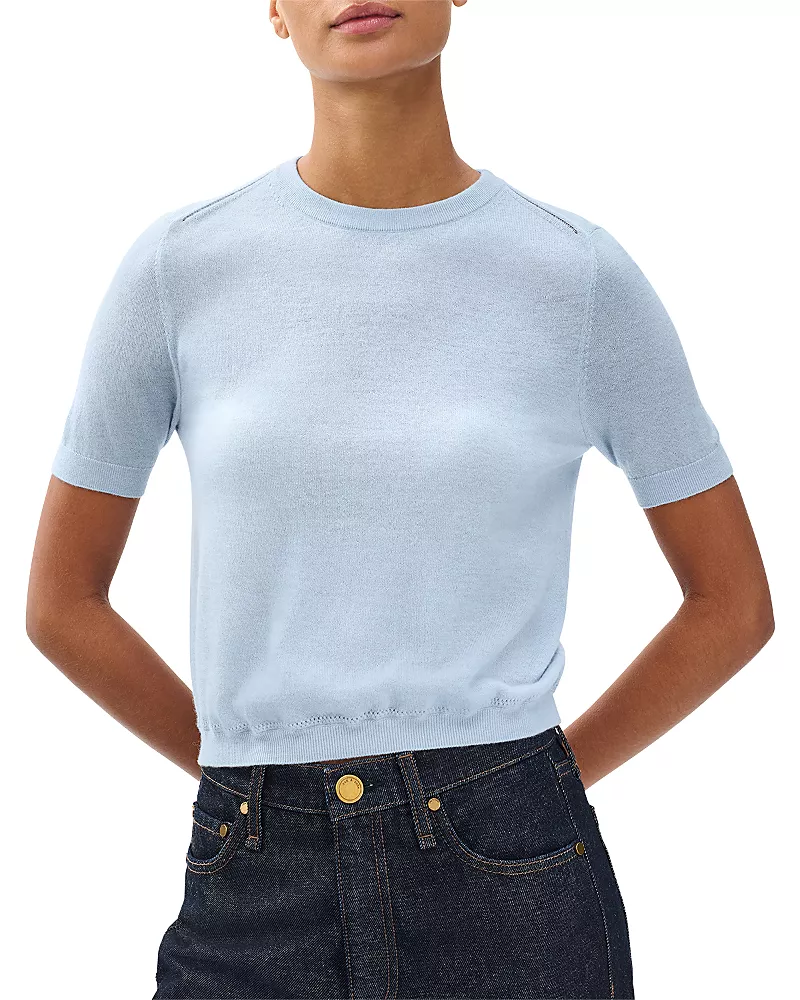rag & bone Adeline Cashmere Lightweight Short Sleeve Sweater
