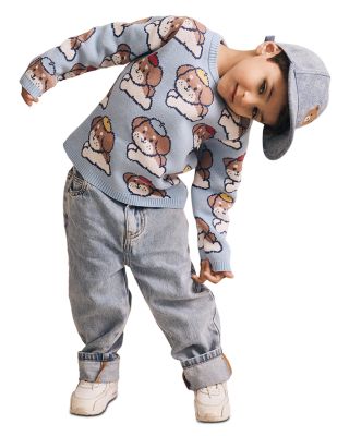 Boys' Parisian Painter Pup Knit Pullover Sweater - Baby, Little Kid