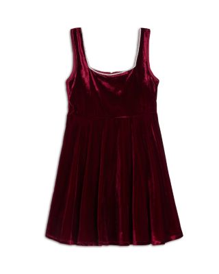 Girls' Gracie Velour Mini Dress - Little Kid, Big Kid