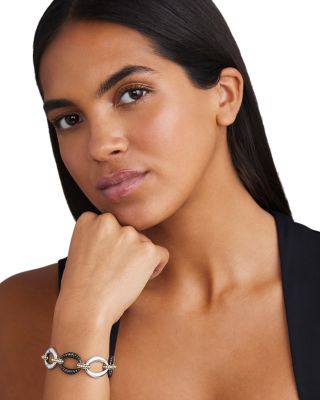 Two Tone Black Ceramic Link Bracelet