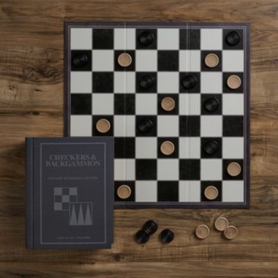 Vintage Bookshelf Assortment 4-Pack: Jenga, Battleship, Checkers &amp; Backgammon, Trivial Pursuit