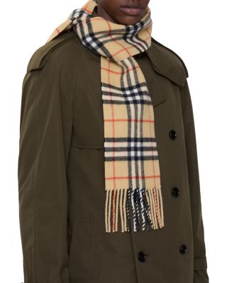Narrow Check Cashmere Scarf