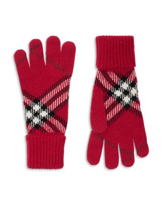 Check Cashmere Blend Gloves - Exclusive