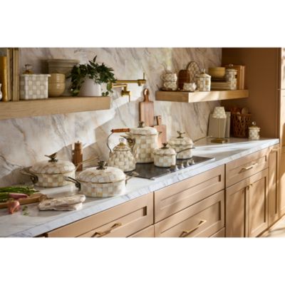 Mocha Check 7 Qt. Stockpot