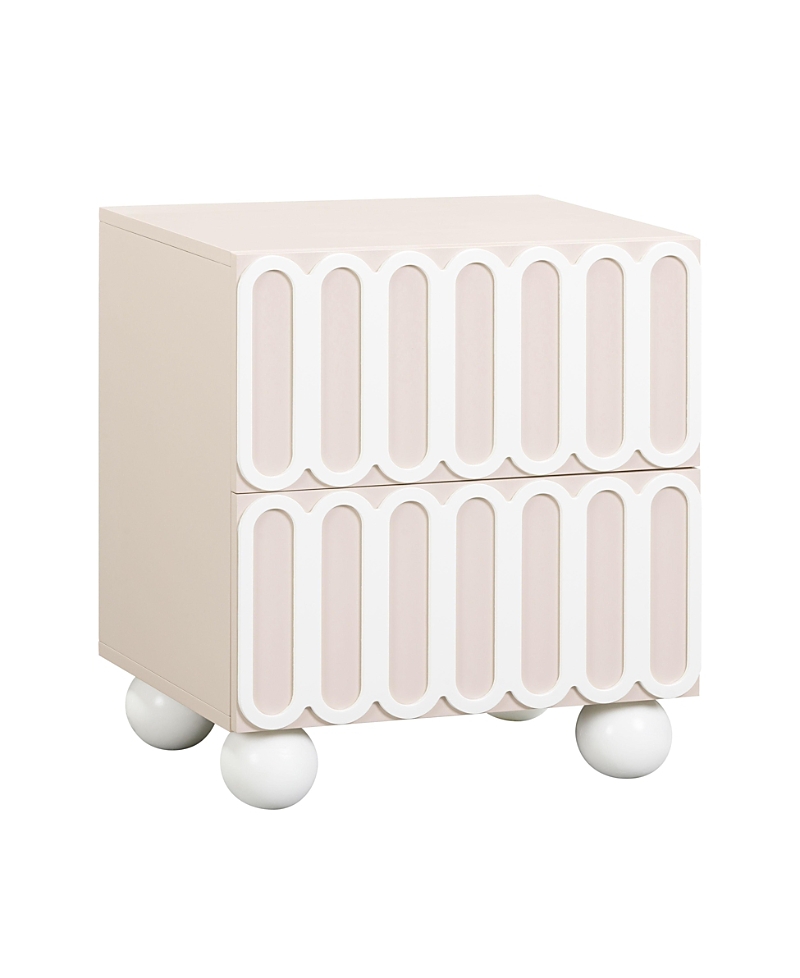 Tov Furniture Tori Motif 2-drawer Nightstand In Neutral