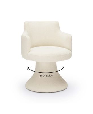 Jeffree Performance Boucle Swivel Dining Chair
