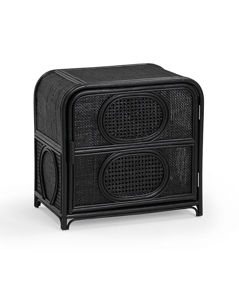 Tov Furniture Tina Rattan Nightstand In Black