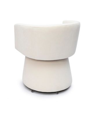 Kristen Upcycled Chenille Rolling Desk Chair