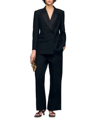 Moncea Satin Lapel Blazer