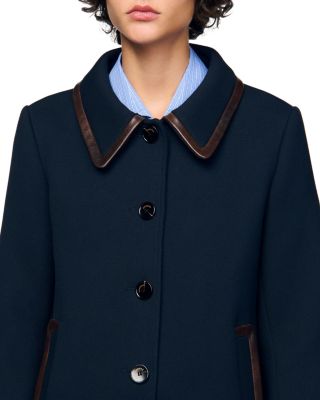 Leather Trim Jacket & Leather Trim Mini Skirt