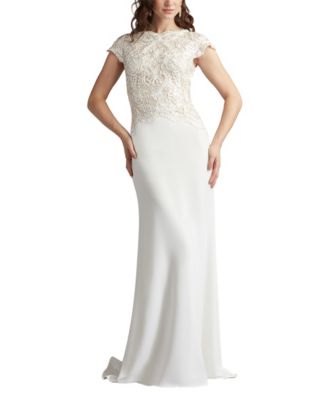 Tadashi Shoji Isadora Embroidered Crepe Gown | Bloomingdale's