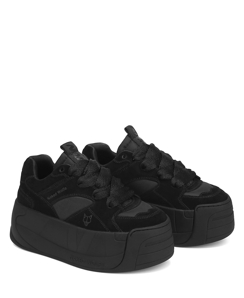 Naked Wolfe Snatch Platform Sneaker In Black