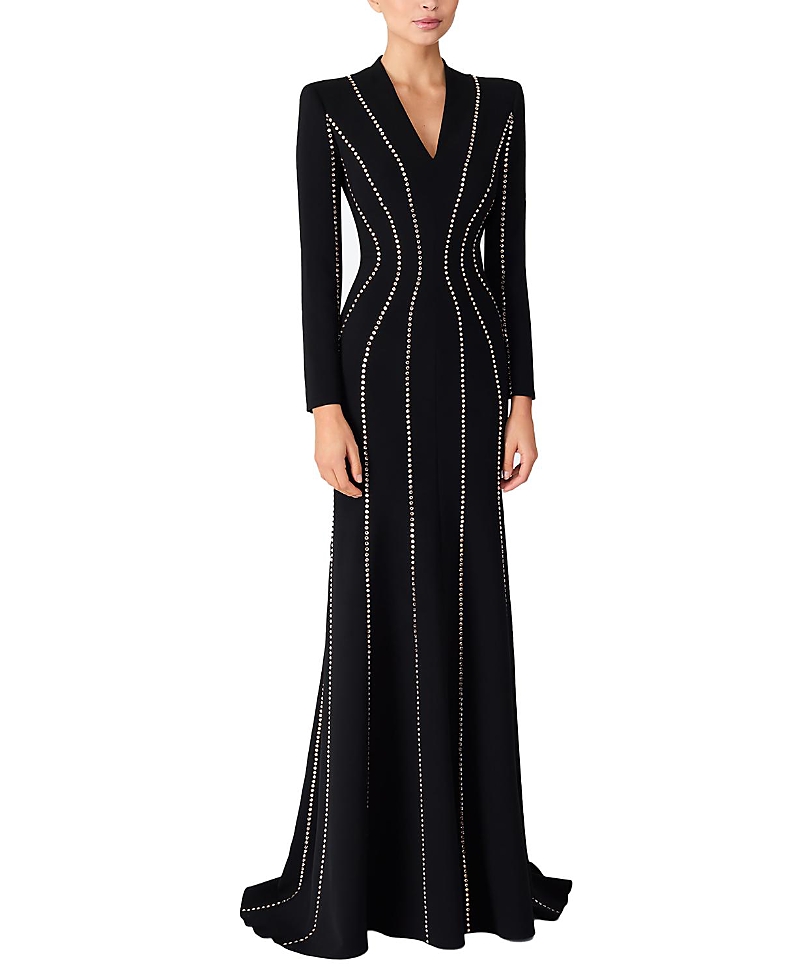 Jenny Packham Victoire Rhinestone-Embellished Maxi Gown