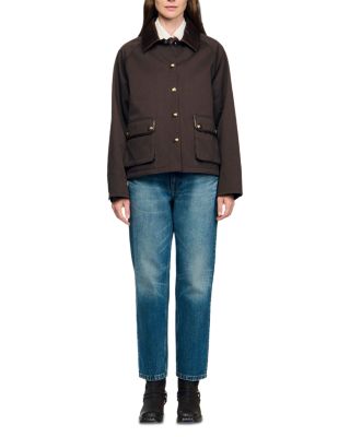 Trianon Leather Trim Coat