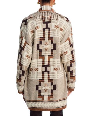 Jair Jacquard Fringe Cardigan