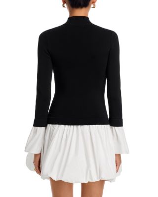 Mixed Media Mini Bubble Dress - Exclusive