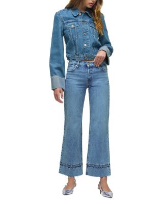 Rosie High Rise Wide Leg Raw Hem Ankle Jeans in Express
