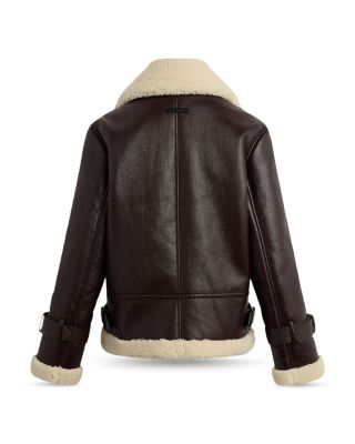 Faux Leather Sherpa Jacket