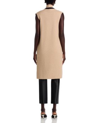 Contrast Trim Long Cardigan