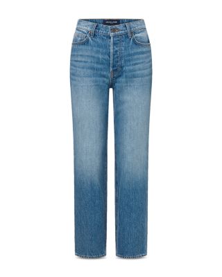 Leah Mid Rise Straight Jeans in Lakeshore