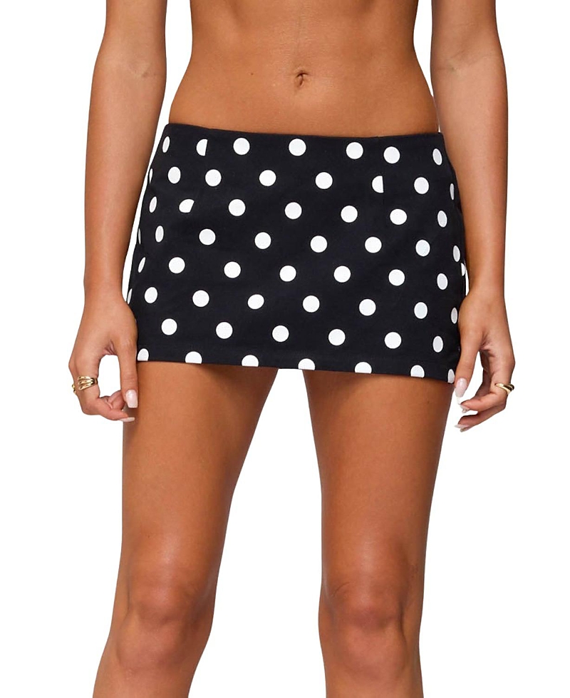 Edikted Noreen Polka Dot Low Rise Miniskort In Multi
