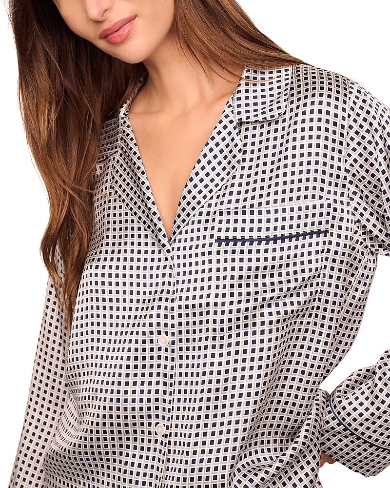 Eberjey Inez Printed Washable Silk Long Pajama Set