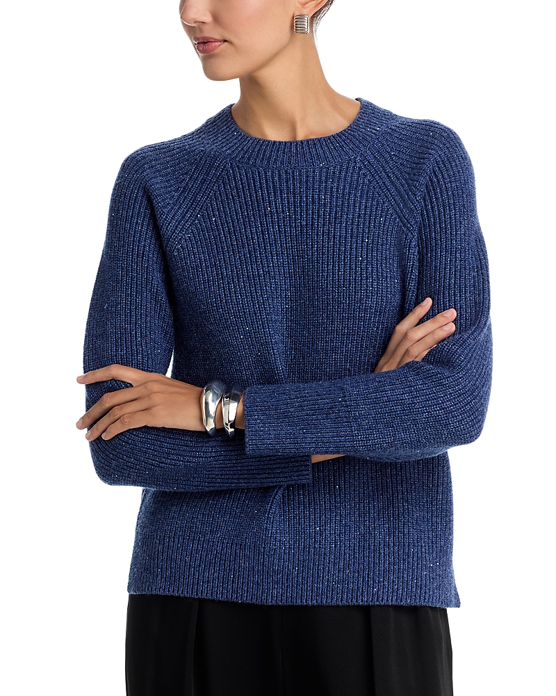 Kobi Halperin Spinks Metallic Crewneck Sweater In Purple